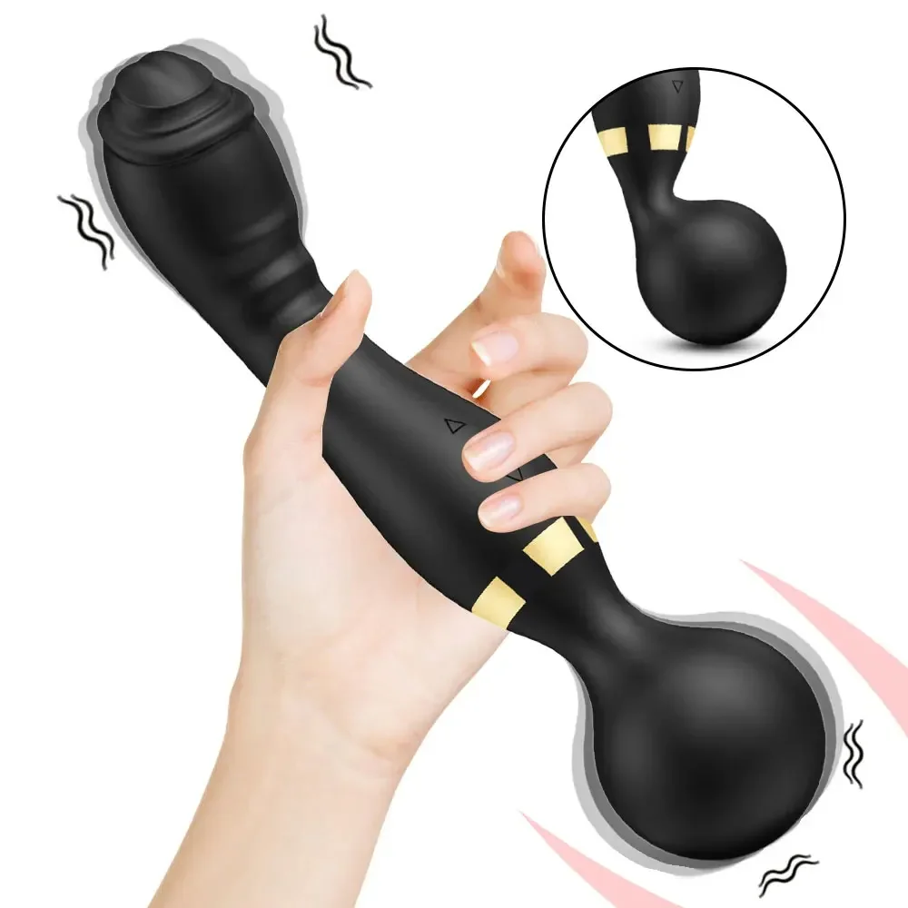 Double Head Powerful Dildos Vibrator for Women G Spot Clitoris Stimulator AV Magic Wand Vagina Massager Adult Sex Toys for Adult