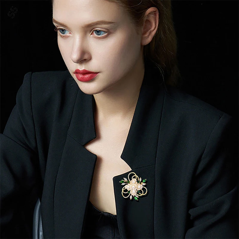 

Korean Version High-grade Natural Fritilla Flower Leaf Brooch Fashion Light Luxury High-end Corsage Coat Suit Accessories