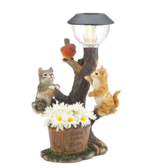 Luz Solar para jardín, iluminación decorativa de animales, conejo, ardilla, perro, elfo, novedad de 2024