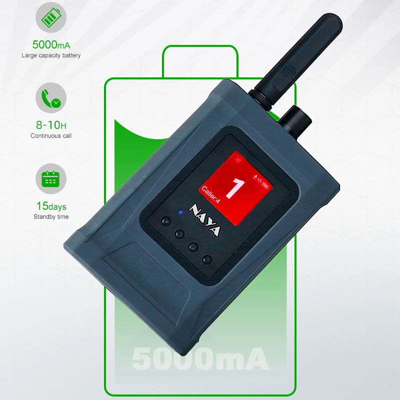 NAYA FDI-BS350 K1 K2 K3 نظام اتصال داخلي لاسلكي مجموعة اتصالات مزدوجة كاملة إعداد المشي مع ضوء رصيده