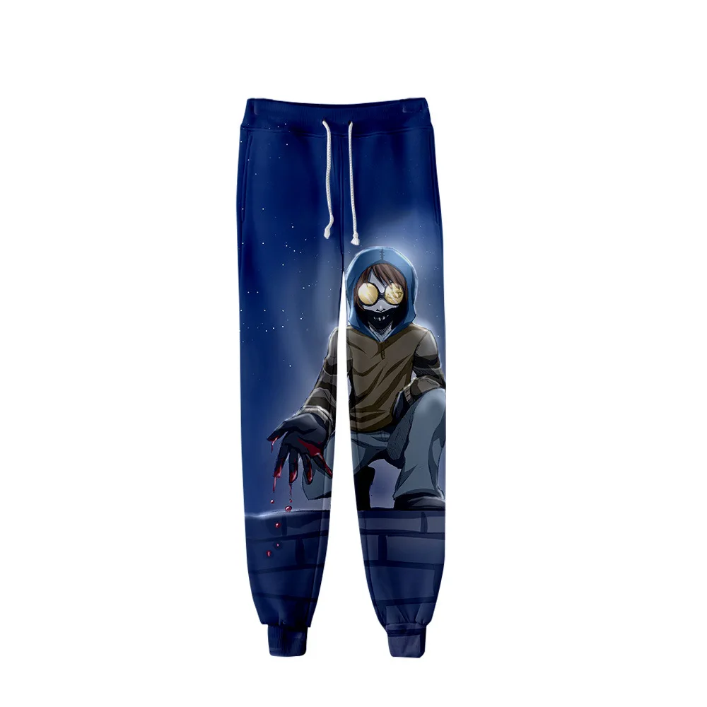 Pantalones deportivos cómodos y populares de lujo para Cosplay Creepypasta, pantalones ajustados con banda elástica, pantalones de chándal