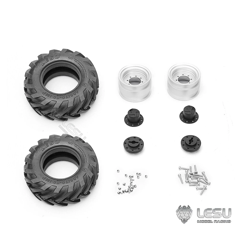 RC LESU 1/14 Tire Wheel Hub 6MDX for Tamiya Hydraulic Excavator Loader Dump Truck for SCANIA MAN VOLVO Trailer Tipper DIY Parts