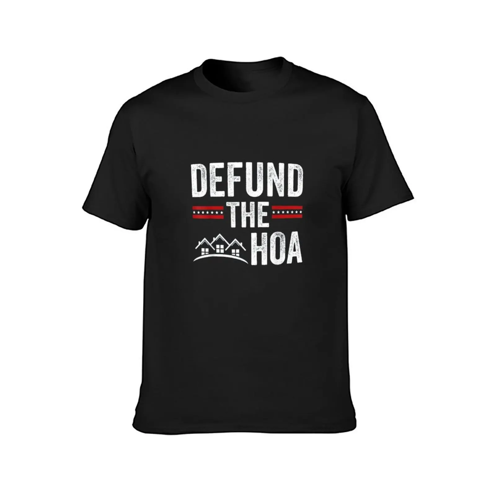 defund the hoa T-Shirt anime clothes graphics black t-shirts for men