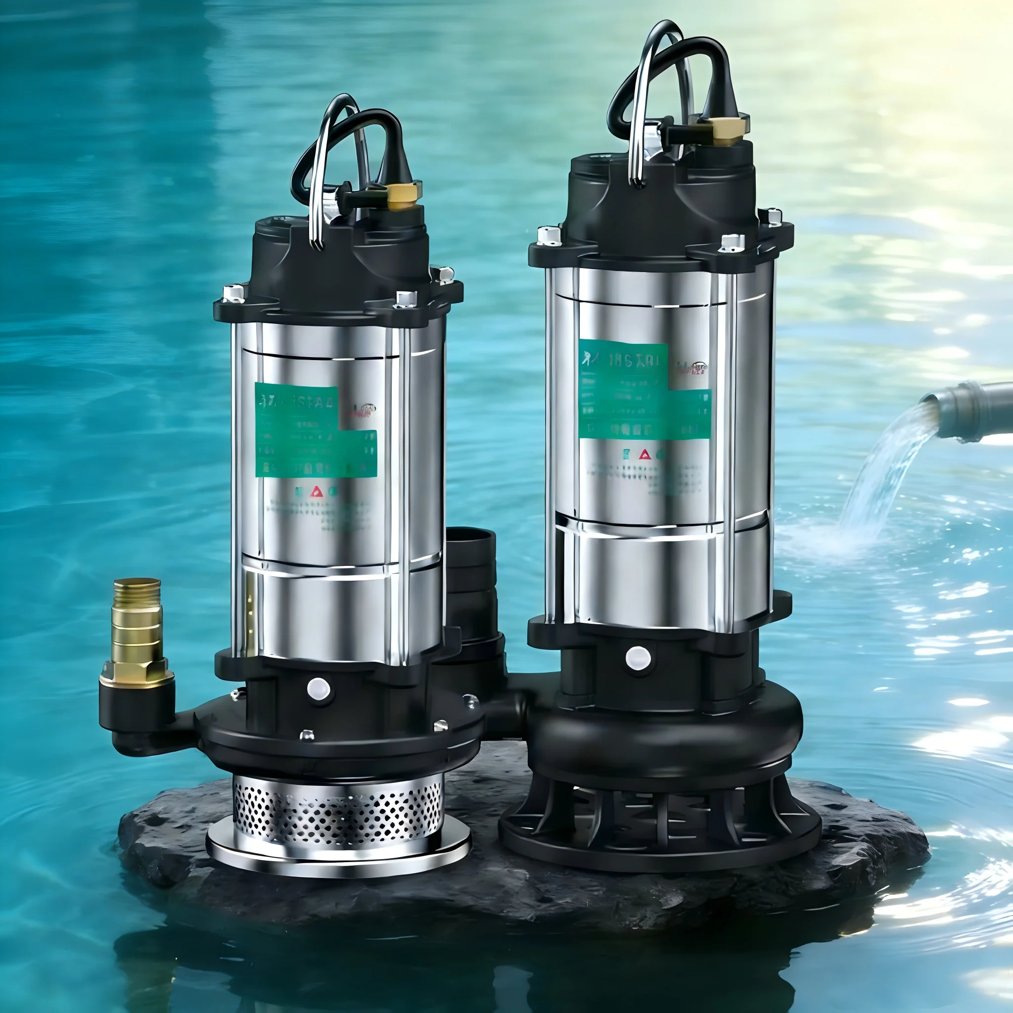 

Погружной самовсасывающий насос из нержавеющей стали 220 В для сельского хозяйства, ирригации, садовых работ, дренажа и сточных вод