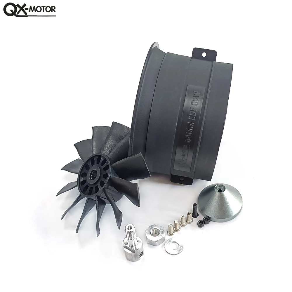 QX-Motor 64mm EDF with 12 Blades Ducted Fan CW CCW Without Motor Suit For RC Airplanes Toy Parts