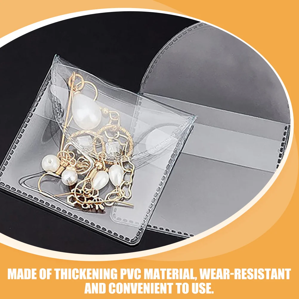 100Pcs Coin Storage Holder Clear Protective Bags Large Plastic Organizer Coin Pouch for Collectors Gift Use Transparent Pouches