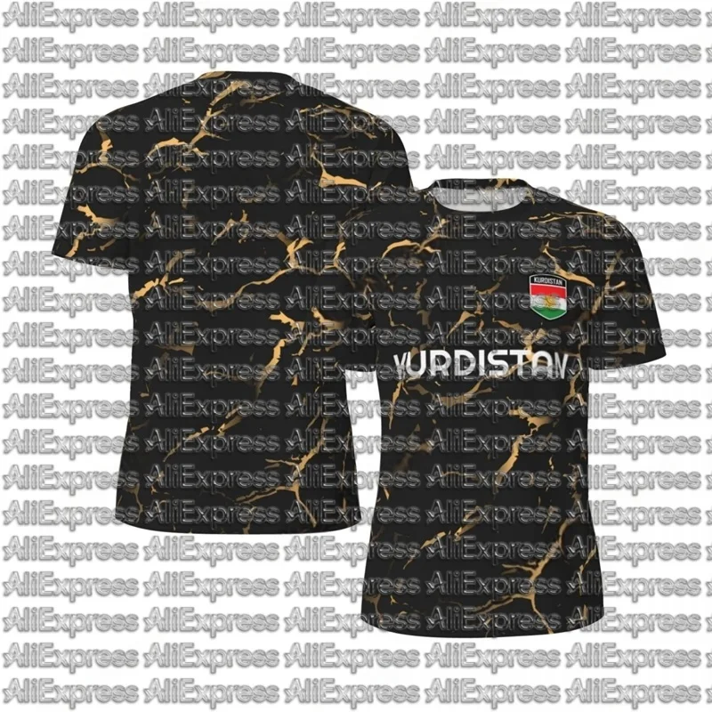 KURDISTAN 3D Printed Sports Fast Drying Breathable Men's and Women's T-shirts, Children's Outdoor Football Clothing, Summer Tops