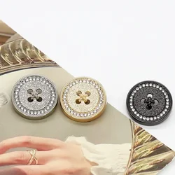 10pcs Creative Shank Buttons Fashionable Diamond-studded Metal Shank Buttons High Quality Buttons Clothing Accessories