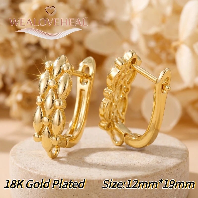 schmuckherstellung zubehör，Hochwertige 18K Gold/Rhodium plattierte Messing-Ohrringverschlüsse, texturierte gehämmerte gedrehte Ohrringhaken für DIY-Schmuckherstellung – Detail 27