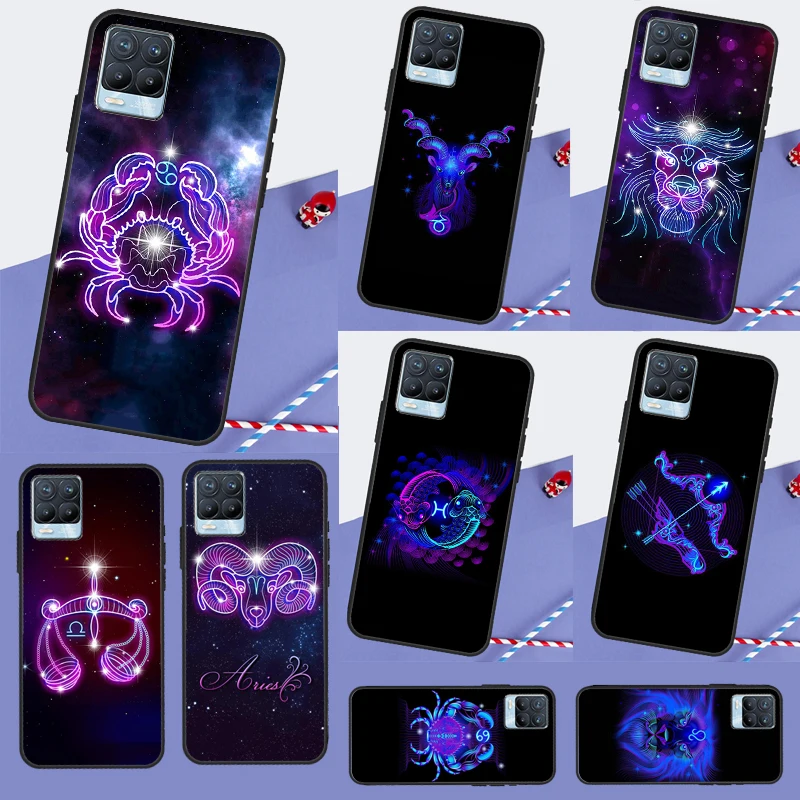 Zodiac Signs For Realme 14 10 11 12 13 Pro Plus GT 6 6T 5 GT7 Pro C67 C61 C55 C53 C51 C21Y C25S C75 Case