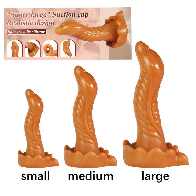女性用スネークディルド、アナルプラグ、前立腺マッサージ器、男性用セックストイ、ソフトモンスターディルド、シリコン製ビッグアナルディルド、吸盤付き