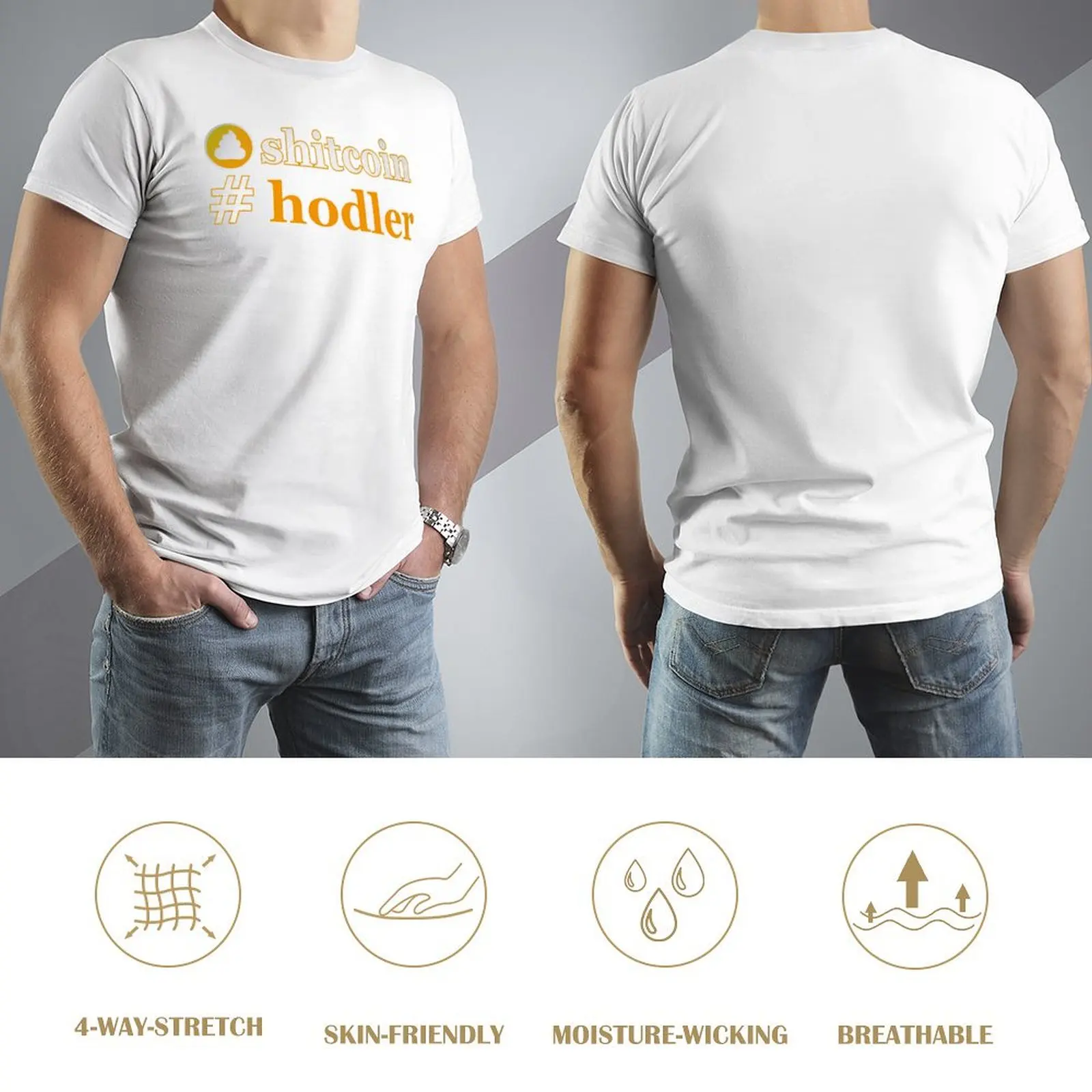 Shitcoin Hodler Essential Camiseta de cuello redondo Motion Funny, camisetas divertidas para el hogar, talla europea