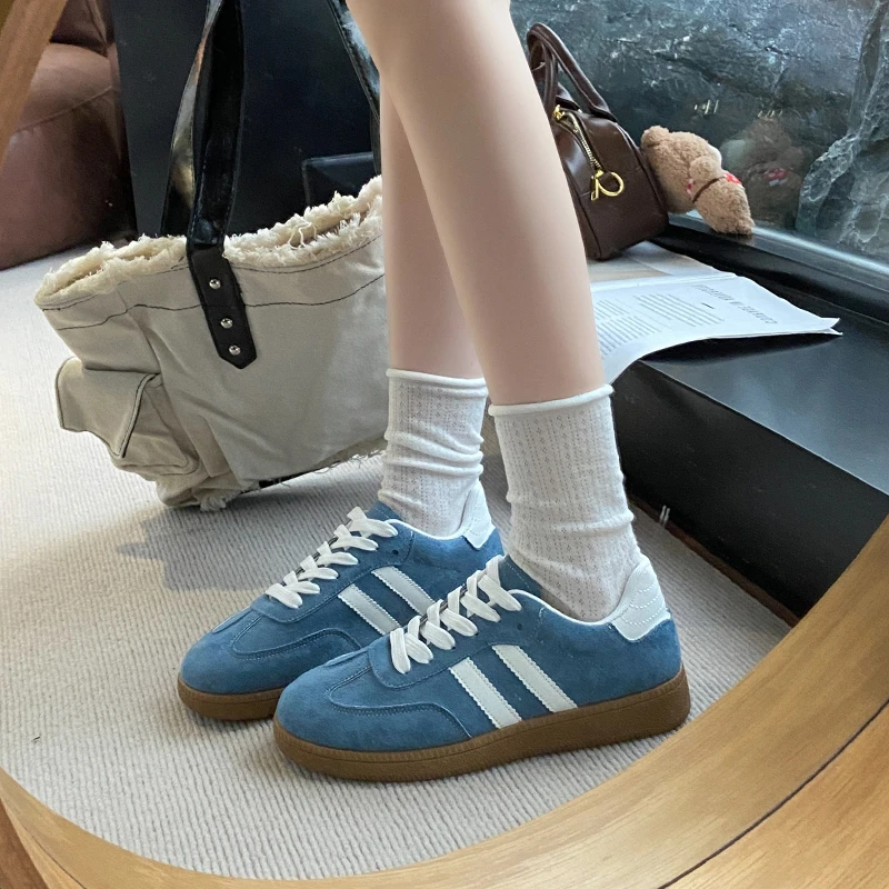 Women Tennis Sneakers Flats Ladies Fashion Mixed Colors Lace-up Vulcanized Shoes Spring Autumn Woman Outdoor Trainers Footwear image 5