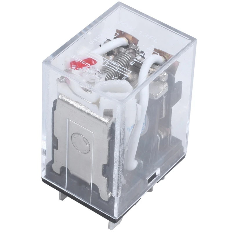 FULL-10X JQX-13F LY2 AC 24V Coil 8-Pin DPDT Red LED Electromagnetic Relay