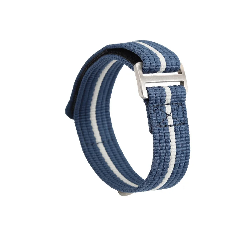 Nylon canvas watchstrap 22mm Lightweight hook and loop fasteners blue gray army green red watchband For Tudor pelagos FXD series