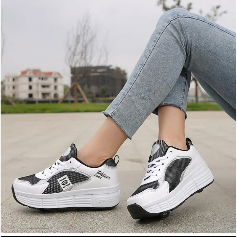 Vervormen 2 Wielen Schoenen Kind Vervorming Parkour Weggelopen Kid Sneakers Rolskate Schoenen Schaatsen Jongen Meisje Outdoor Indoor Sport
