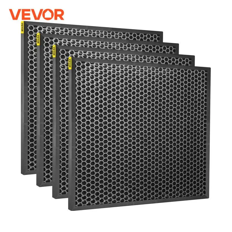Filtr zamienny VEVOR HEPA 4 szt. Filtr powietrza z węglem aktywnym 16\'x16\'\' Filtr Wysokowydajny zestaw wymienny filtra powietrza Pokrywa