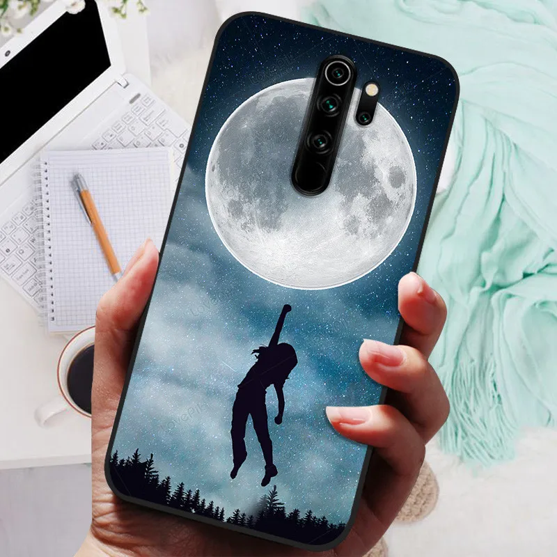 Phone Cover For Xiaomi Redmi Note 8 Pro Case Silicone Lovely Black Bumper Soft TPU Coque for Redmi Note8 Pro 8Pro Shells Fundas