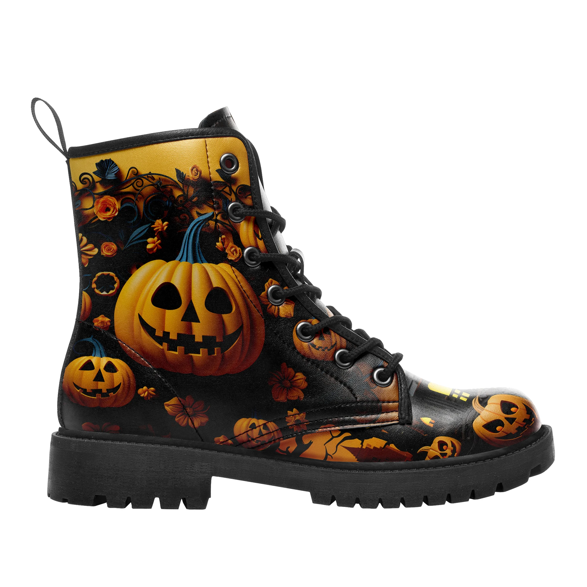 Dropshipping Print On Demand Men Women Custom Print POD Boots Halloween design High Top Boots Free Shipping