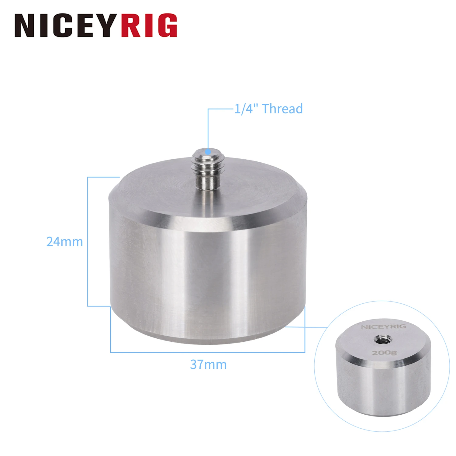 

NICEYRIG Gimbal Counterweight (200g) for DJI Ronin S/ Ronin SC/Zhiyun Stabilizer