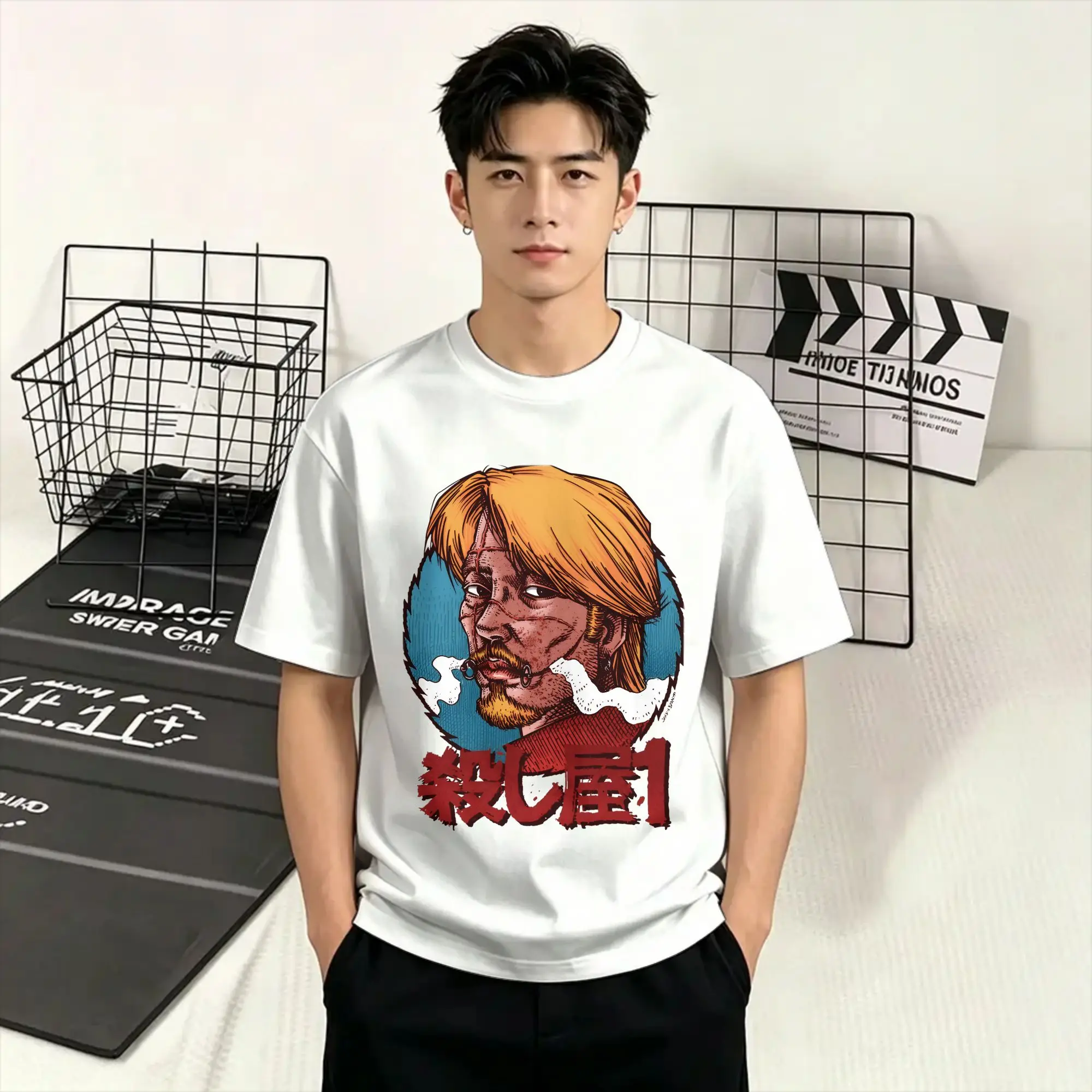 Ichi the Killer T-Shirts Men  Vintage 100% Cotton Tees Crewneck Short Sleeve T Shirts Summer Clothing