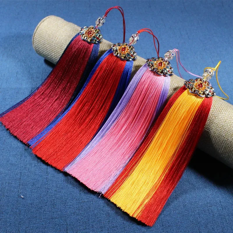 1PC Crafts Silky Tassels Butterfly Love Flower Double Color Tassel Fringe for DIY Crafts Bookmark Jewelry Making Accessories