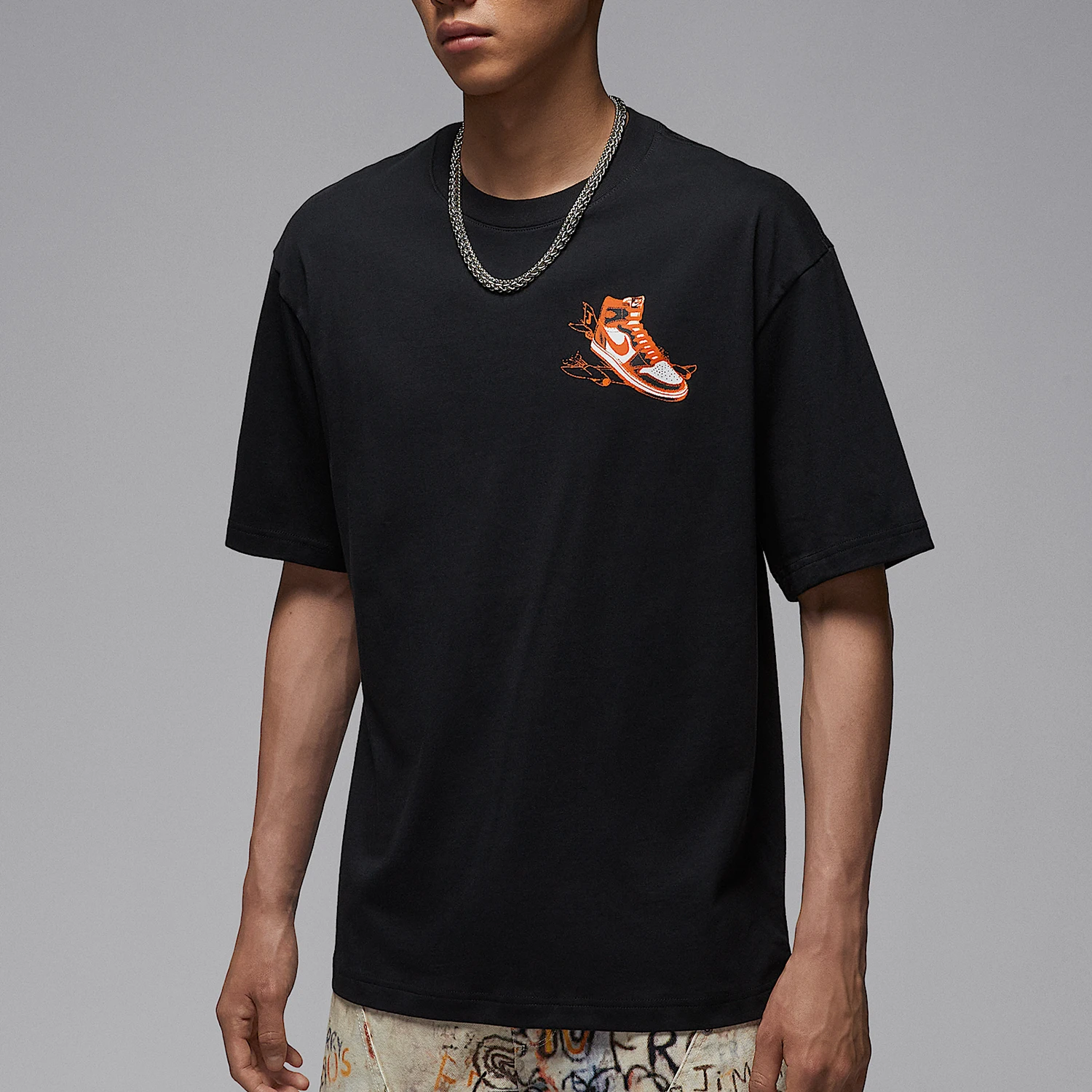 Nike genuine JORDAN men's sports loose, soft, breathable short sleeved shirt HQ8973-010