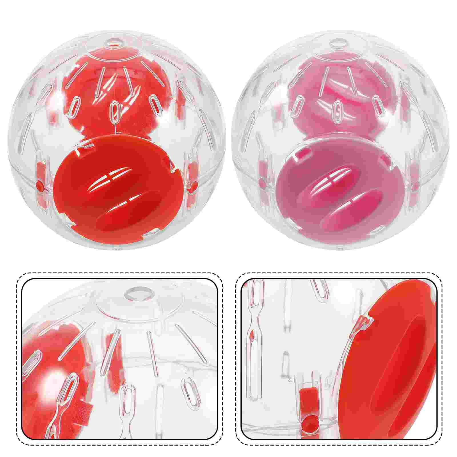 

2 Pcs Small Hamster Sports Ball Guinea Pig Exercise Balls Chinchilla Infant Toys Mini Running Clear Gerbils