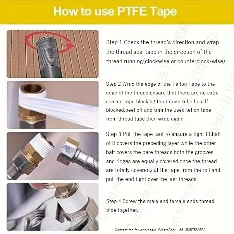 شريط PTFE أحمر اللون مقاوم للم - مراجعة Plumbing Tape Ptfe وسعره