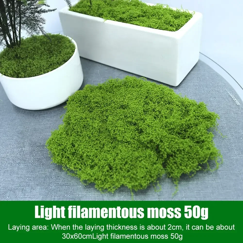 Artificial Moss Grass Moss Landscape Artificial Green Moss DIY Crafts Home Living Room/Garden/Grass Plants Landscape Decorations