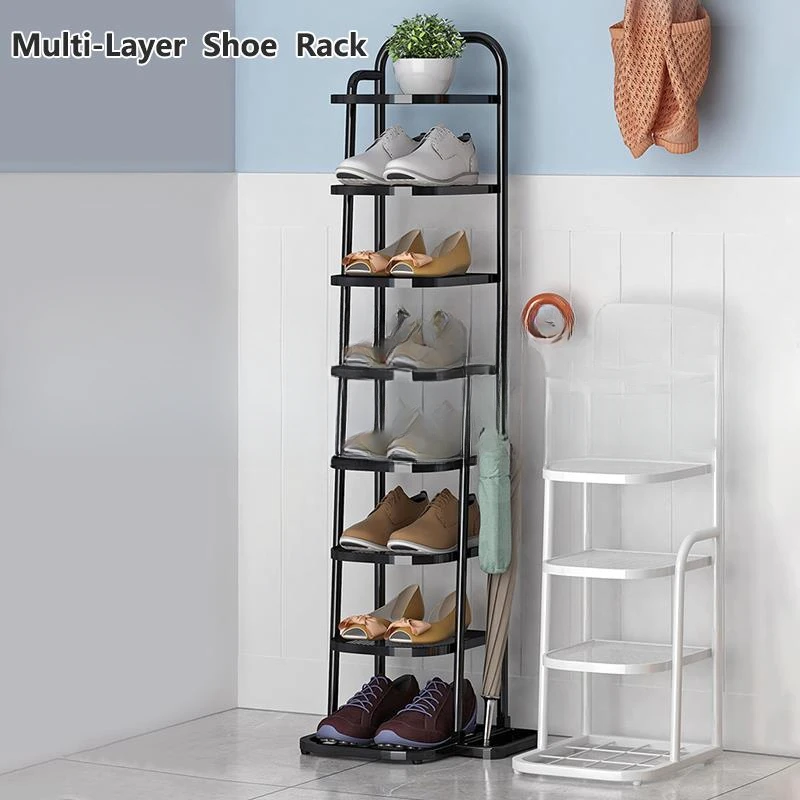 Shoe Rack Shoe Shelf 3/5/7/8 Layers Simple Dust-proof Storage Shoe Cabinet Multi-layer Assembly Door Dormitory Organizer Rack