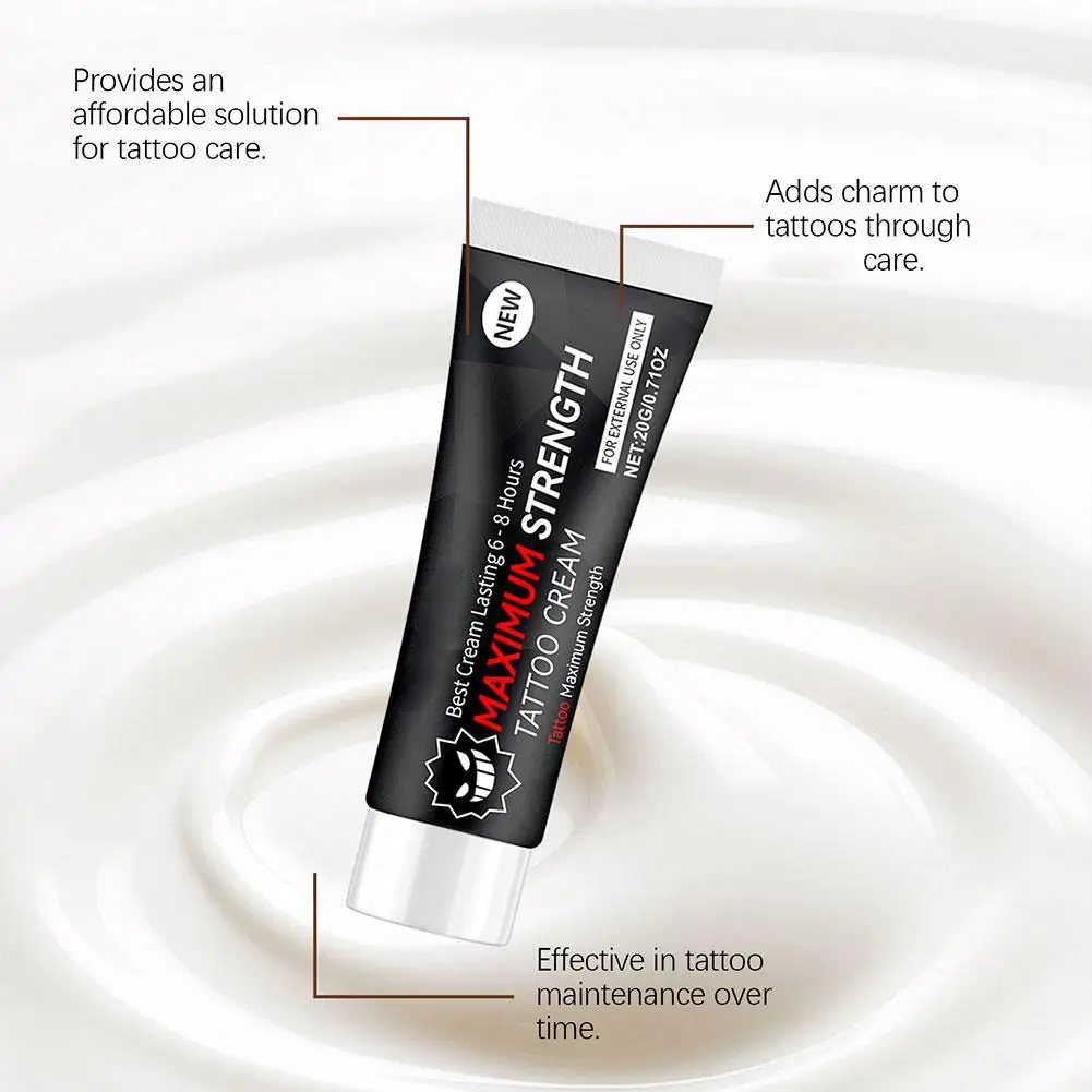 20 جرام جل الوشم مستخلص نباتي طبيعي جوهر تعزيز إصلاح الجلد تخفيف الألم كريم الوشم تجميل دائم كريم الرعاية اللاحقة