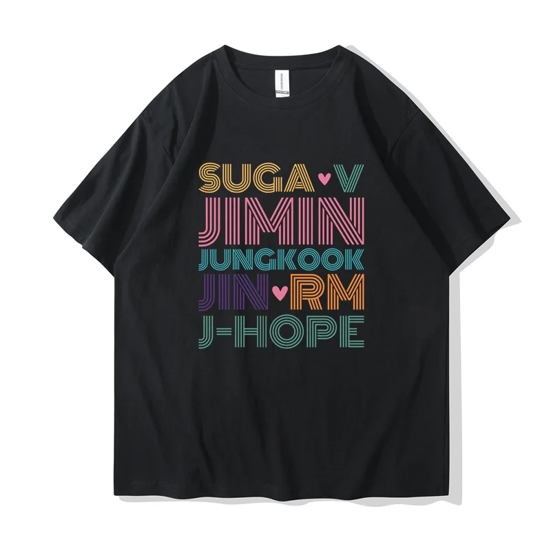 

100% Cotton T Shirt Men's Women's Clothing Jungkook Golden Korean Fashion Kpop Printed Graphic T-Shirt Top Summer Clothes4345