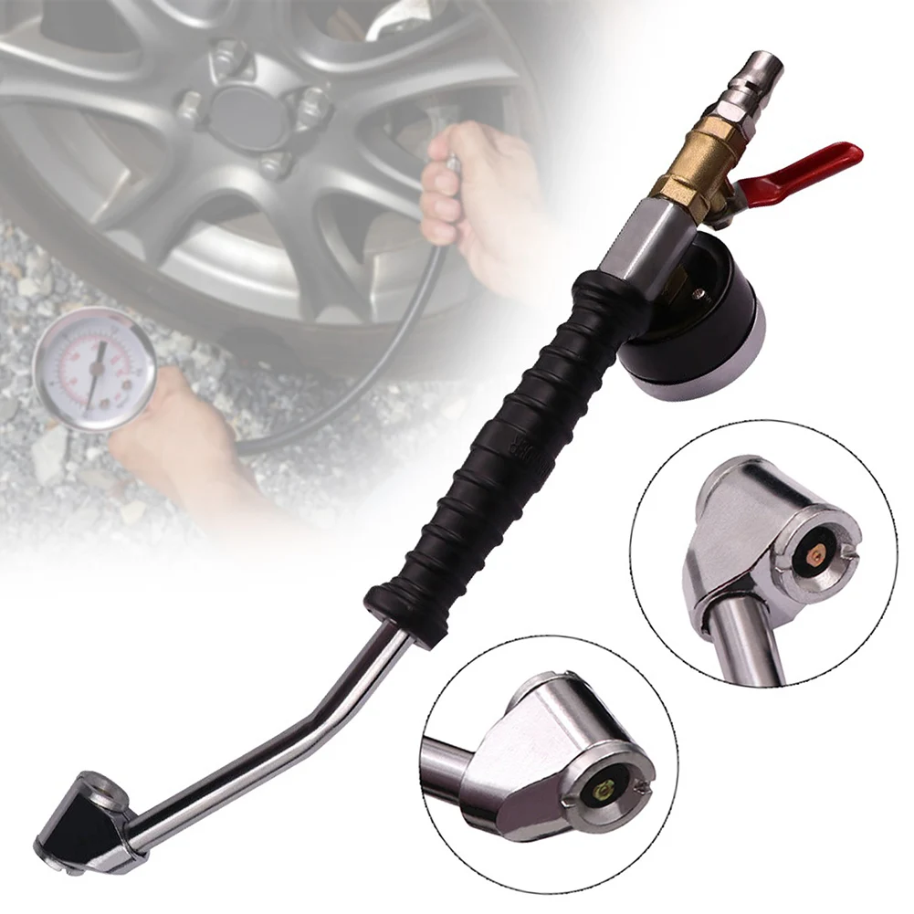 Tire Inflator With Pressure Gauge Nozzle Accessory High-Pressure Agricultural Machinery Upkeep