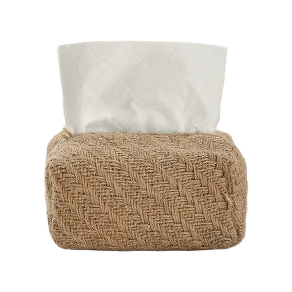 Tissue Box Holder for Living Room Table Napkin Dispenser Cotton Linen Blend Modern Minimalist For Home Decor Accessory
