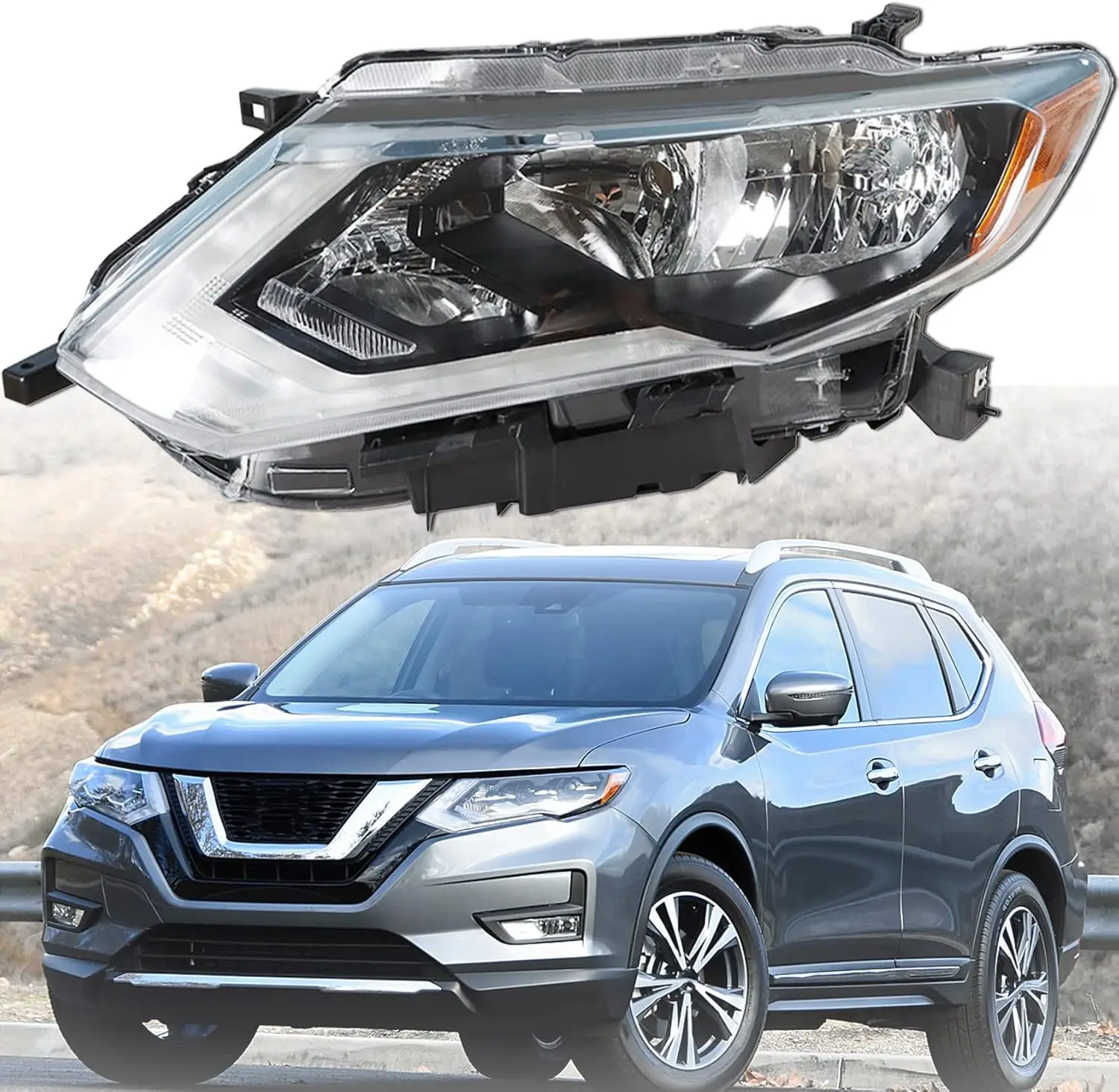 

Замена фары в сборе для 2017 2018 2019, галогенная фара Rogue, левая сторона водителя NI2502272