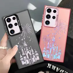 Disney Fireworks Castle Phone Case for Samsung Galaxy S23Ultra S25 S24 Ultra S20 S22 S23FE Note 20 Ultra S21 S25 Plus Cover