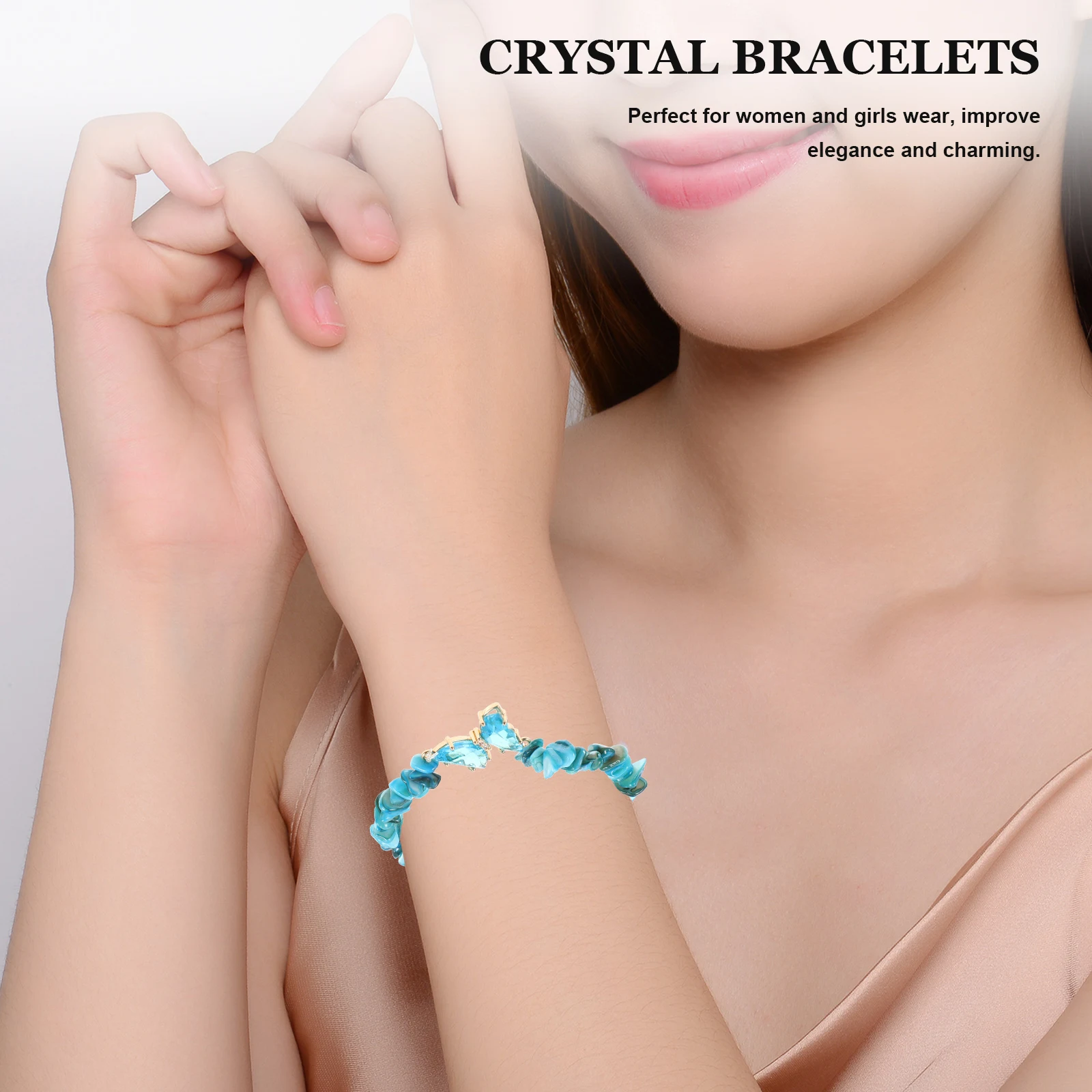 

2Pcs Natural Amethyst Agate Beaded Bracelet H Chain Women Jewelry Gifts Adjustable Comfortable Unique Accessories