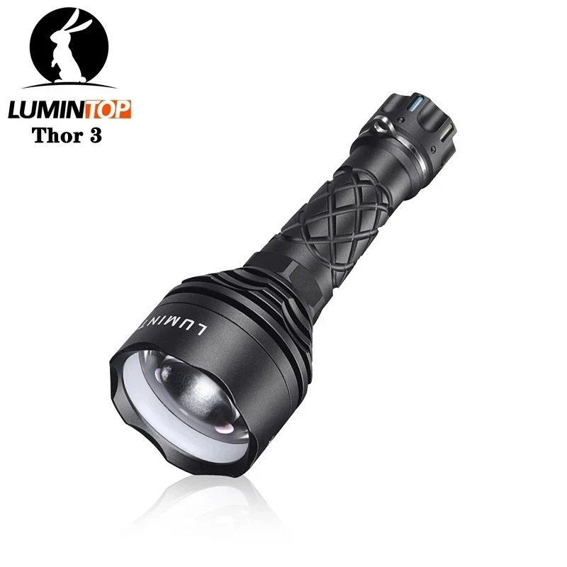 

LUMINTOP Thor 3 High beam Flashlight Max 400 Lumens Long Distance Beam 2500 meters Strong Light Flashlight 21700 Torch