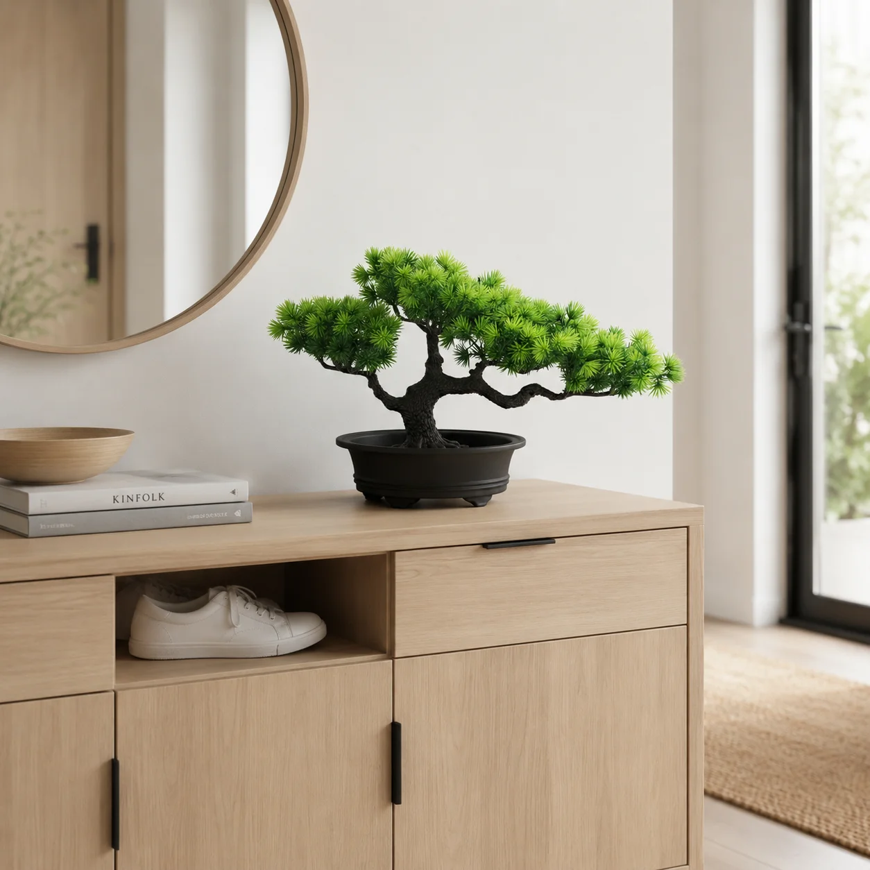 1 Stück Künstlicher Bonsai-Baum, Kunstpflanze für Heimdekoration, Wohnzimmer, Badezimmer, Bücherregal, Eingangsbereich, Tisch, Schreibtisch-Dekorationen – Detail 3
