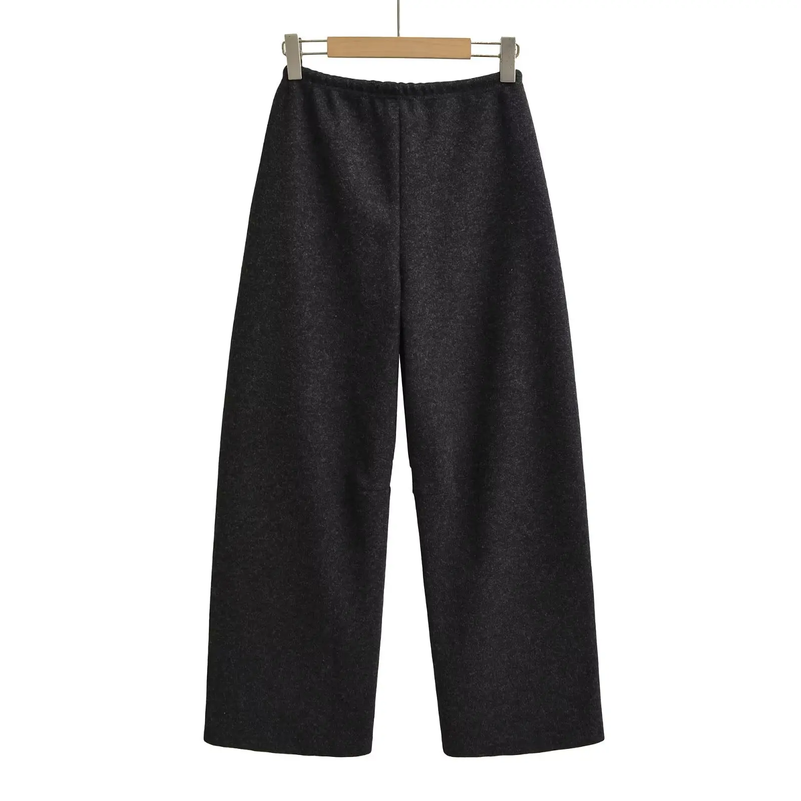 アメリカの秋冬ウールカジュアルパンツ2025新作ハイウエスト、スリム、ゆったり、万能なストレートワイドパンツ