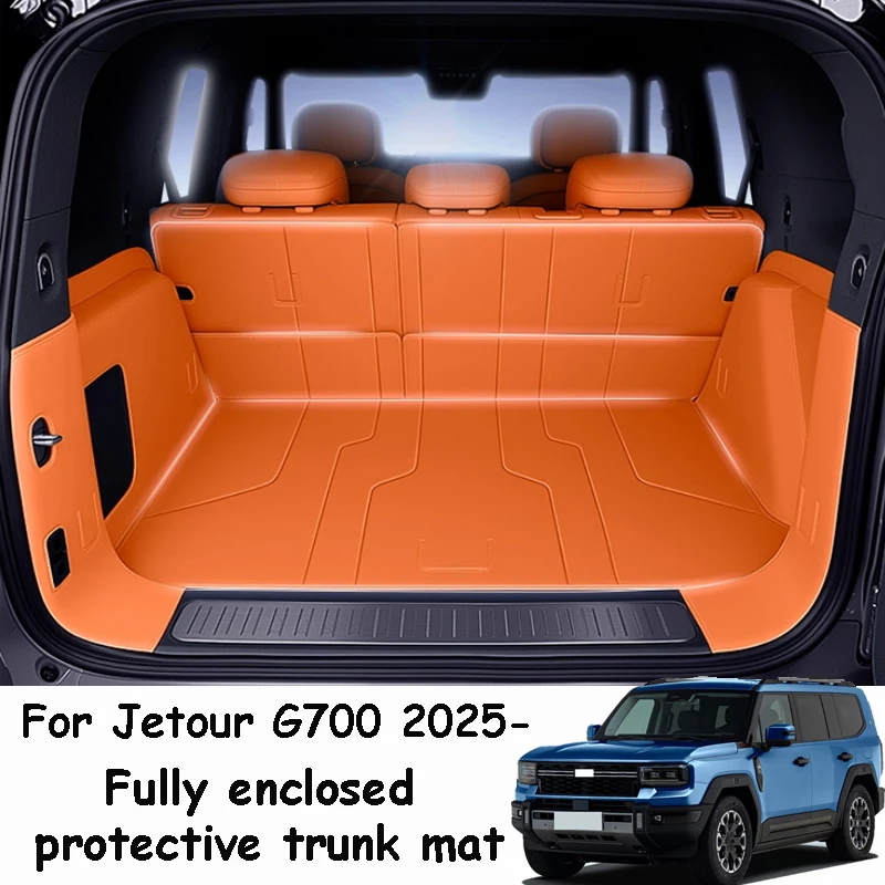 

Для Jetour G700 2025-2026 автомобильный устойчивый к царапинам коврик в багажник полностью закрытый кожаный материал защита аксессуары для интерьера