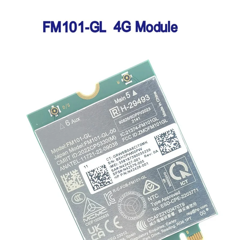 

FM101-GL Модуль M.2 4G SA: N4247-001 SPS: N42576-005 Cat6 300Bps M.2 4G Карта для HP Fortis 14 X360 G1i