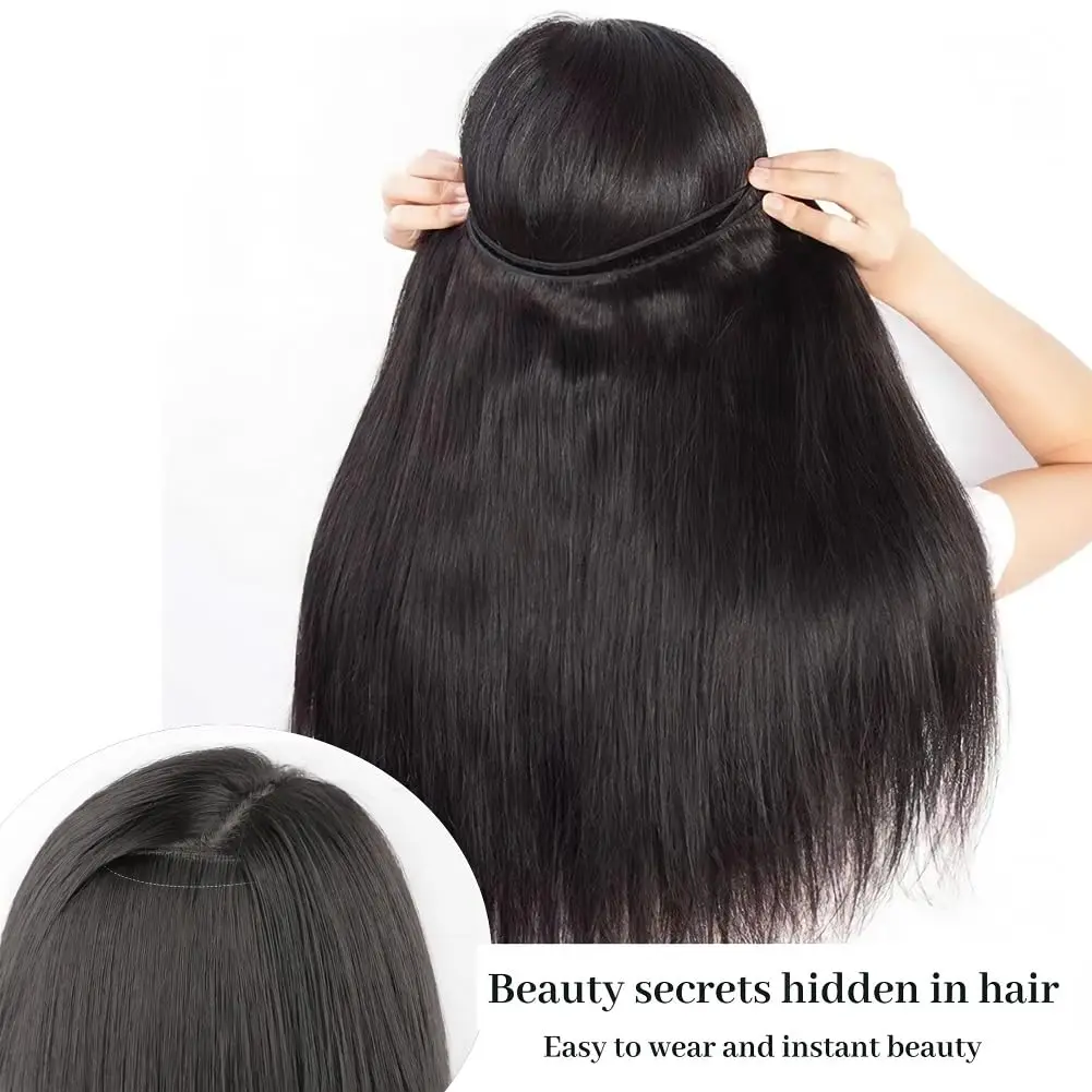 Straight Human Hair Bundles 100% Unprocessed Brazilian Straight Virgin Human Hair 2/3/4 Bundles Human Hair Extensions Natural Bl