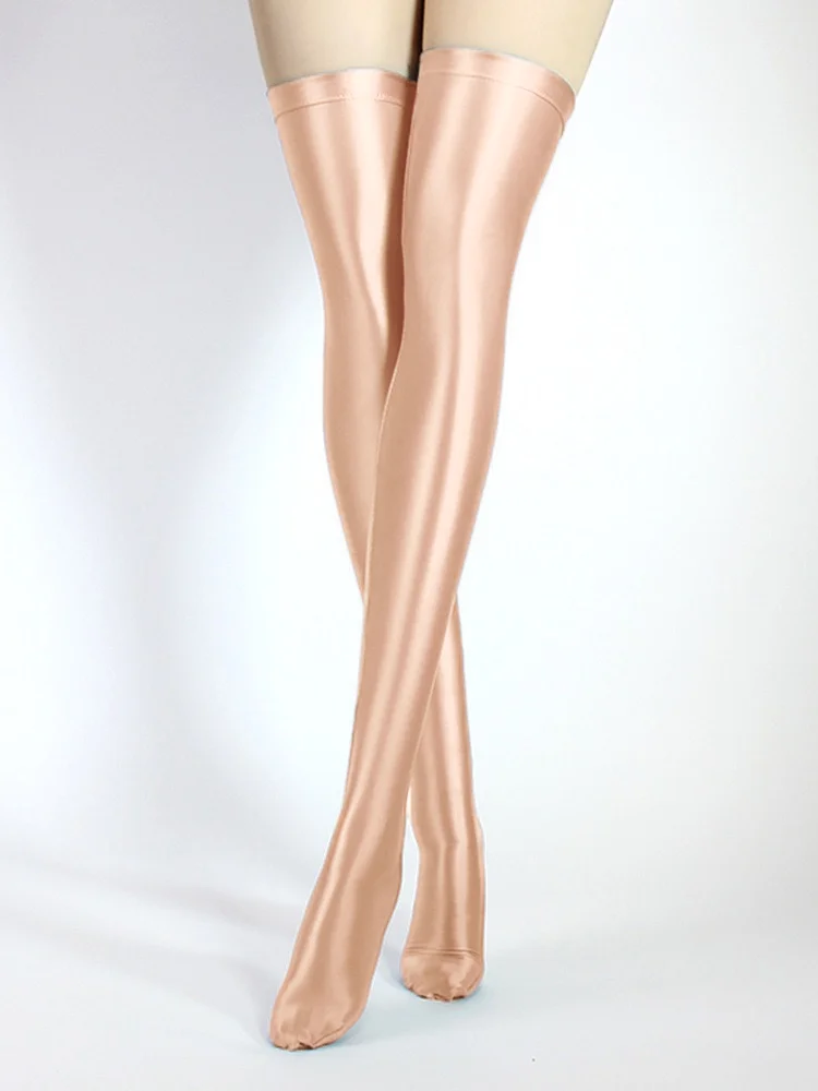 

Solid color glossiness series socks high oil glossy silk elastic socks shinny socks glossy knee length stockings