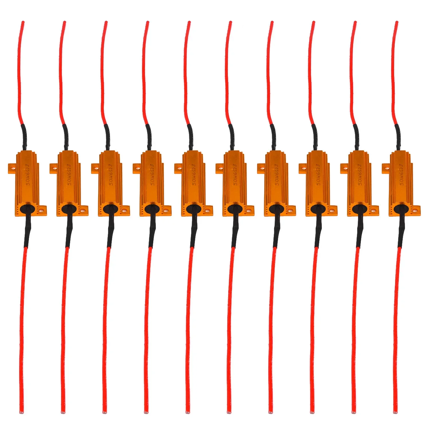 Fix Your LED Lamp Blinker Flash Error with 6 Ohm Resistance LED Lamp Decoder Brake Light Fault Canceller Resistor