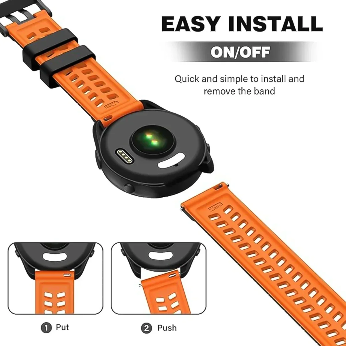 22 مللي متر سيليكون الفرقة لهواوي GT5 4/3Pro استبدال معصمه لساعة شاومي اللون 2 S2 46 مللي متر حزام نشط لسوار Garmin #2