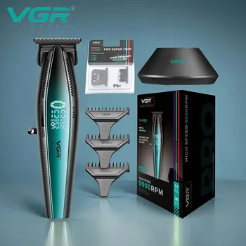 VGR maquina cortar cabelos máquina corta cabelo Aparador Profissional Aparadores de Pelo 9000 RPM Máquina de Cortar Cabelo Elétrica Máquina de Corte de Cabelo Recarregável Máquina de Cortar Cabelo de Barbeiro VGR-992