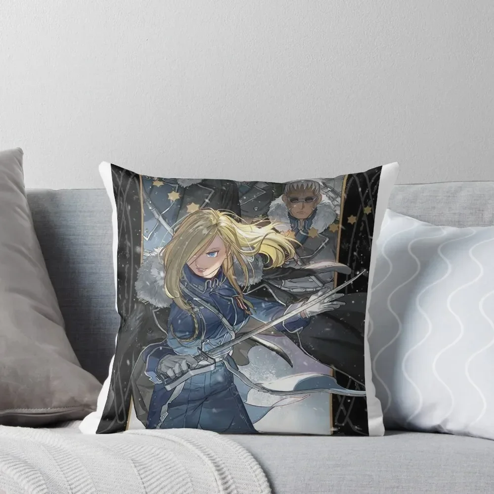 

Fullmetal Alchemist Brotherhood - Olivia Armstrong Throw Pillow christmas pillow case Christmas Pillow Sofa Cover