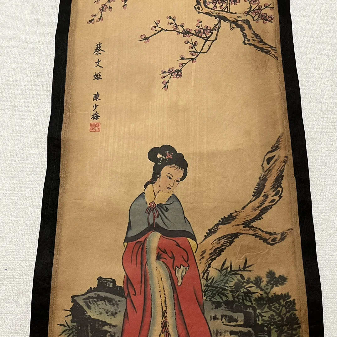 China Celebrity Old Scrolls Ancient Four Talented Women Picture Four Screen Painting,Wall mounted painting 6